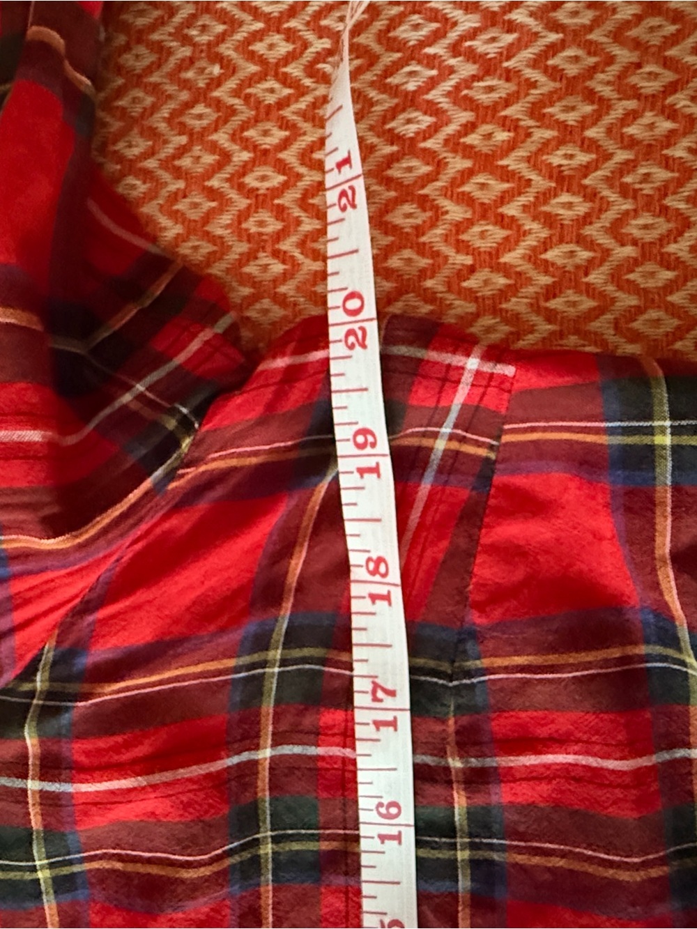 J. Crew Red Plaid Ruffle-Neck Button Shirt - Picture 5 of 5